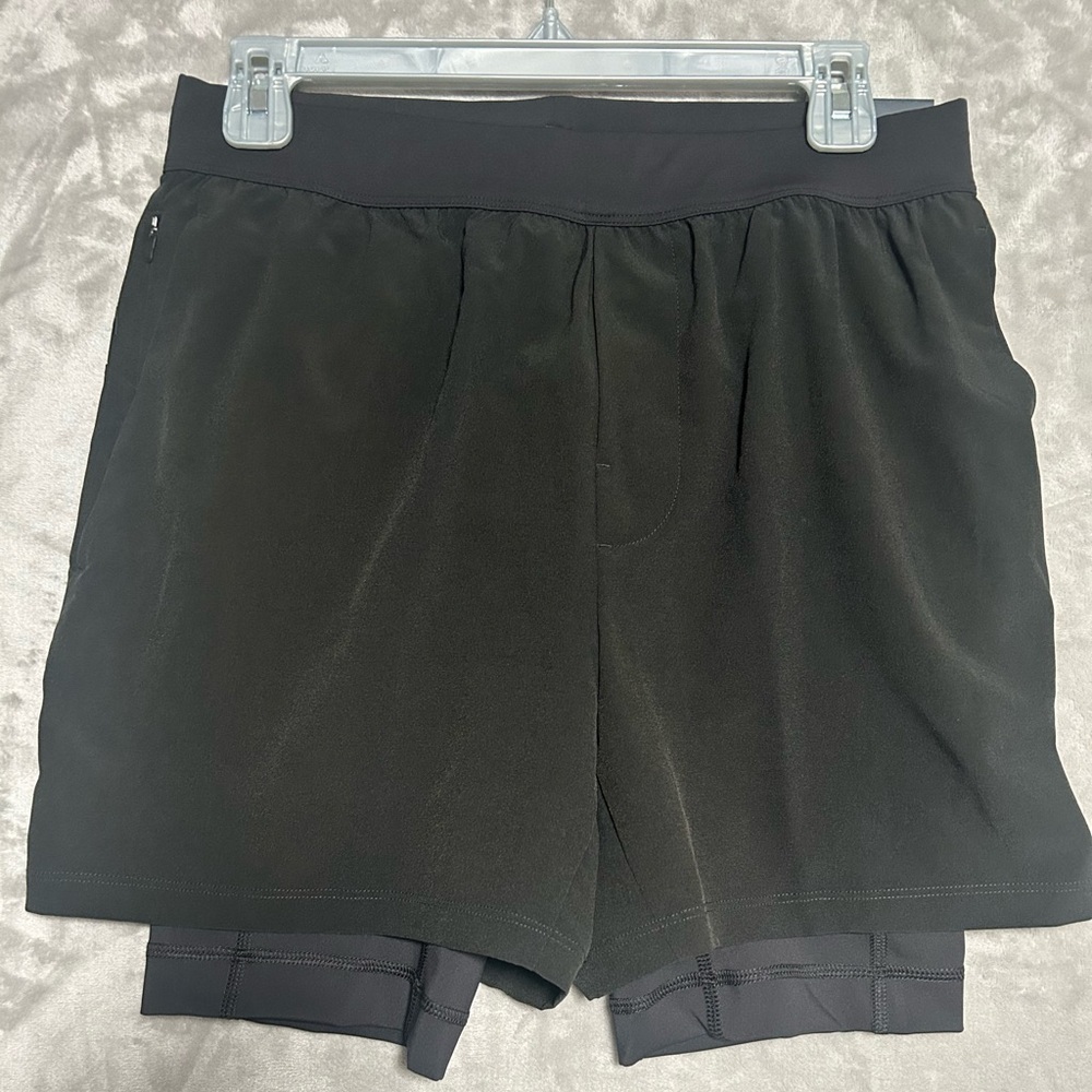 Nwt Vrst Elevate 2 In 1 Shorts Men’s Small 5” Inch Black Stretch